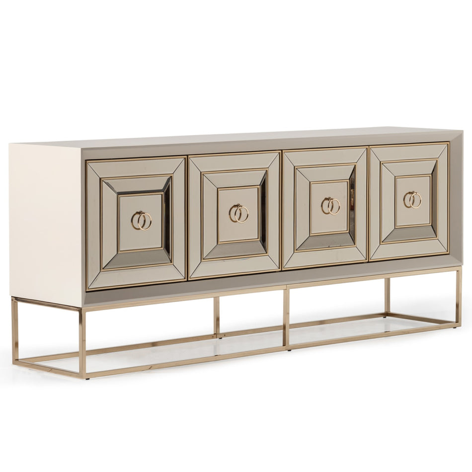 Michael Amini Madison Console - Glistening Gold