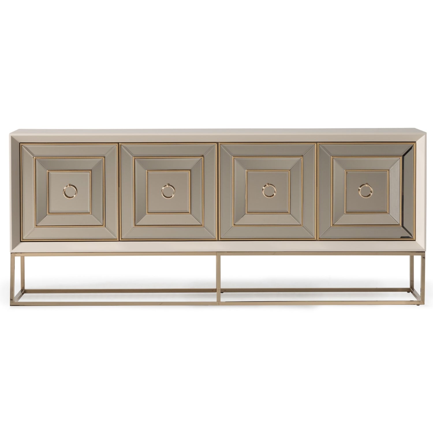 Michael Amini Madison Console - Glistening Gold