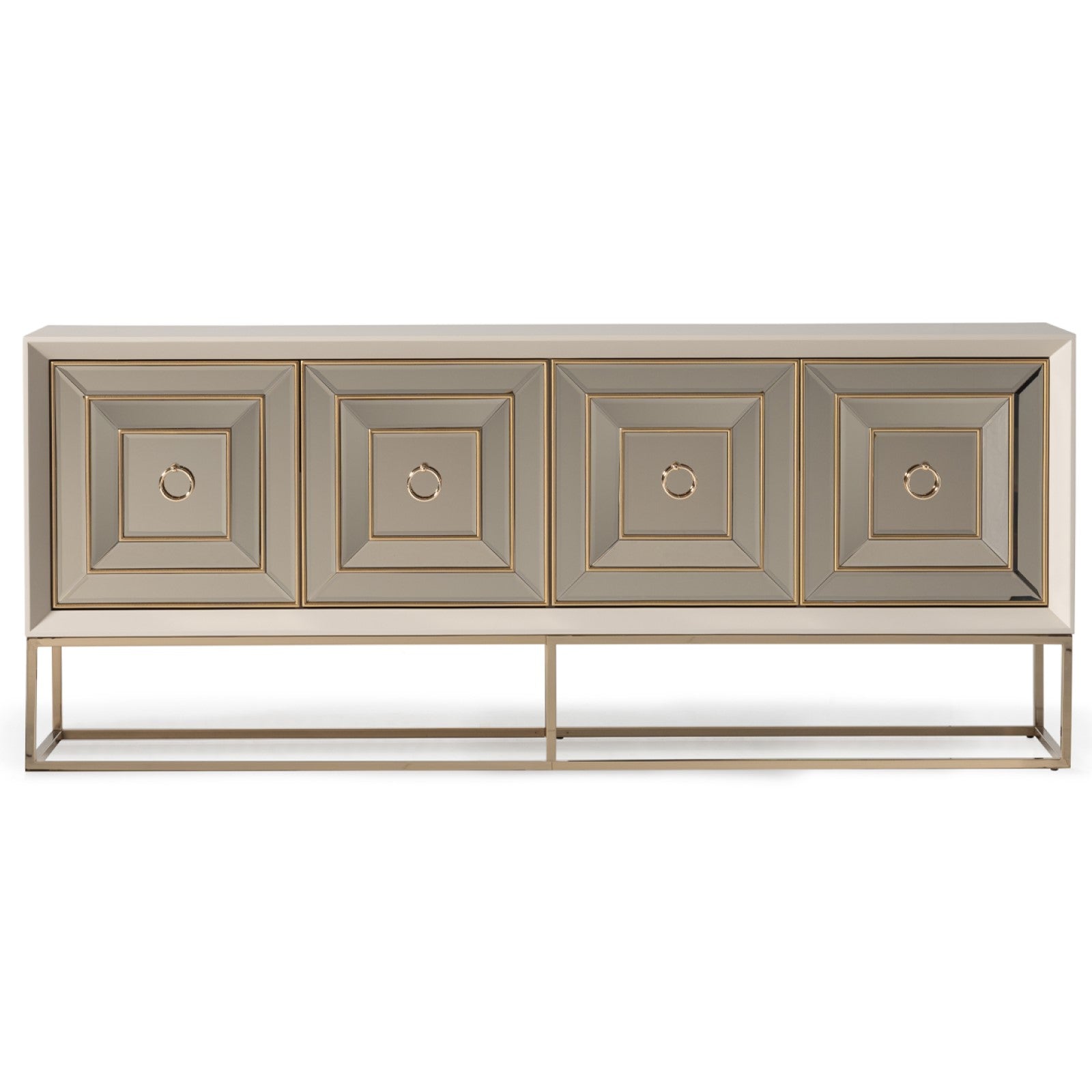 Michael Amini Madison Console - Glistening Gold