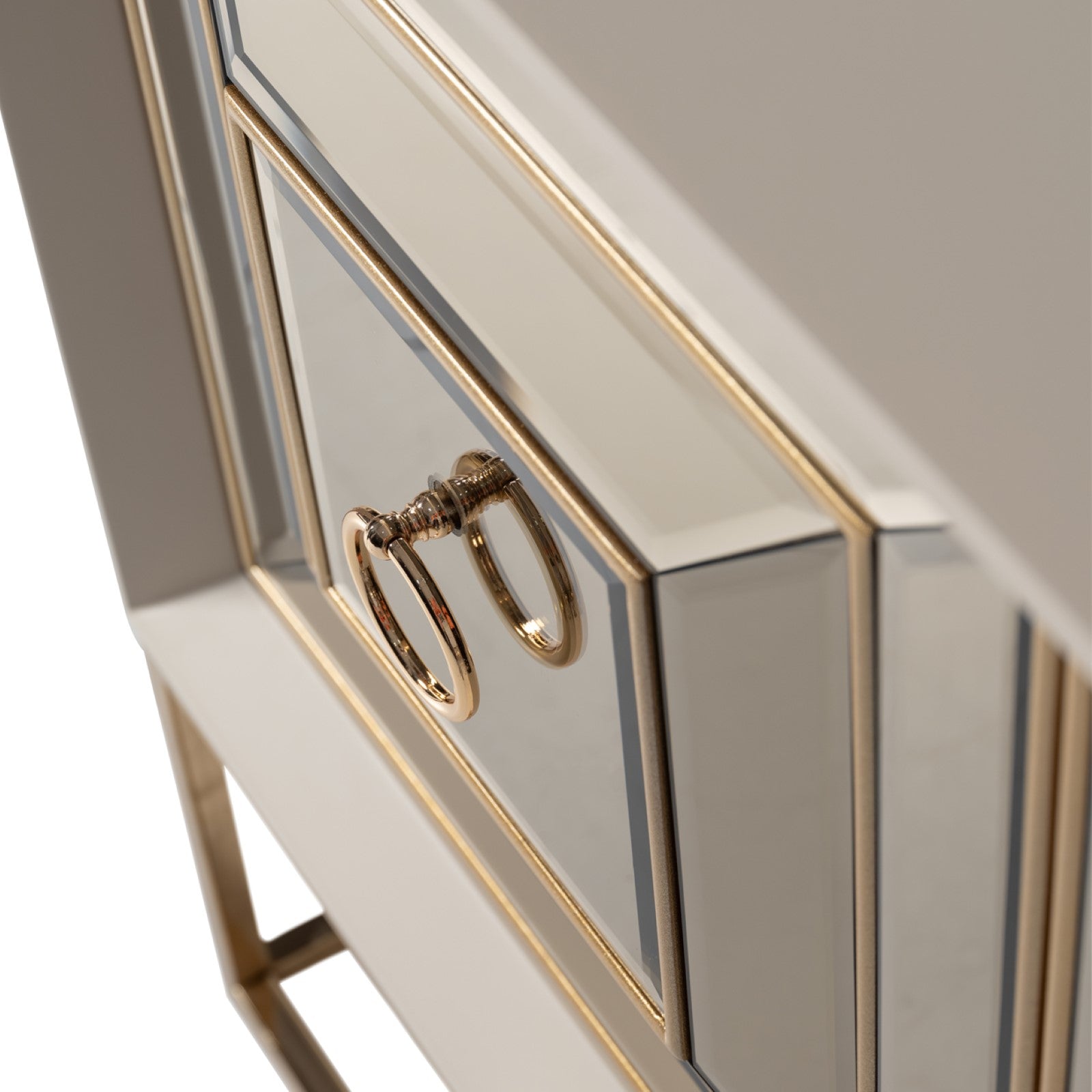 Michael Amini Madison Console - Glistening Gold