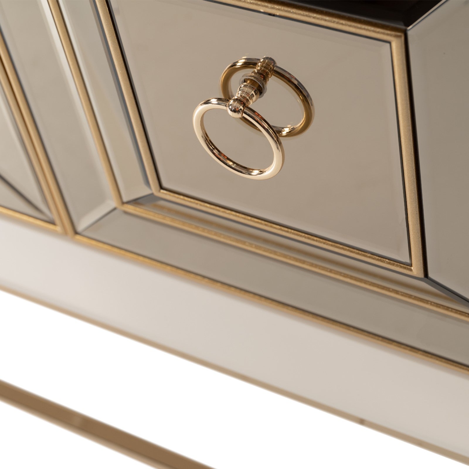 Michael Amini Madison Console - Glistening Gold
