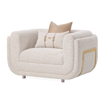Michael Amini Savannah Breeze Matching Chair - Cashmere/Gold