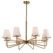 Uttermost Lassen 8 Light Brass Chandelier
