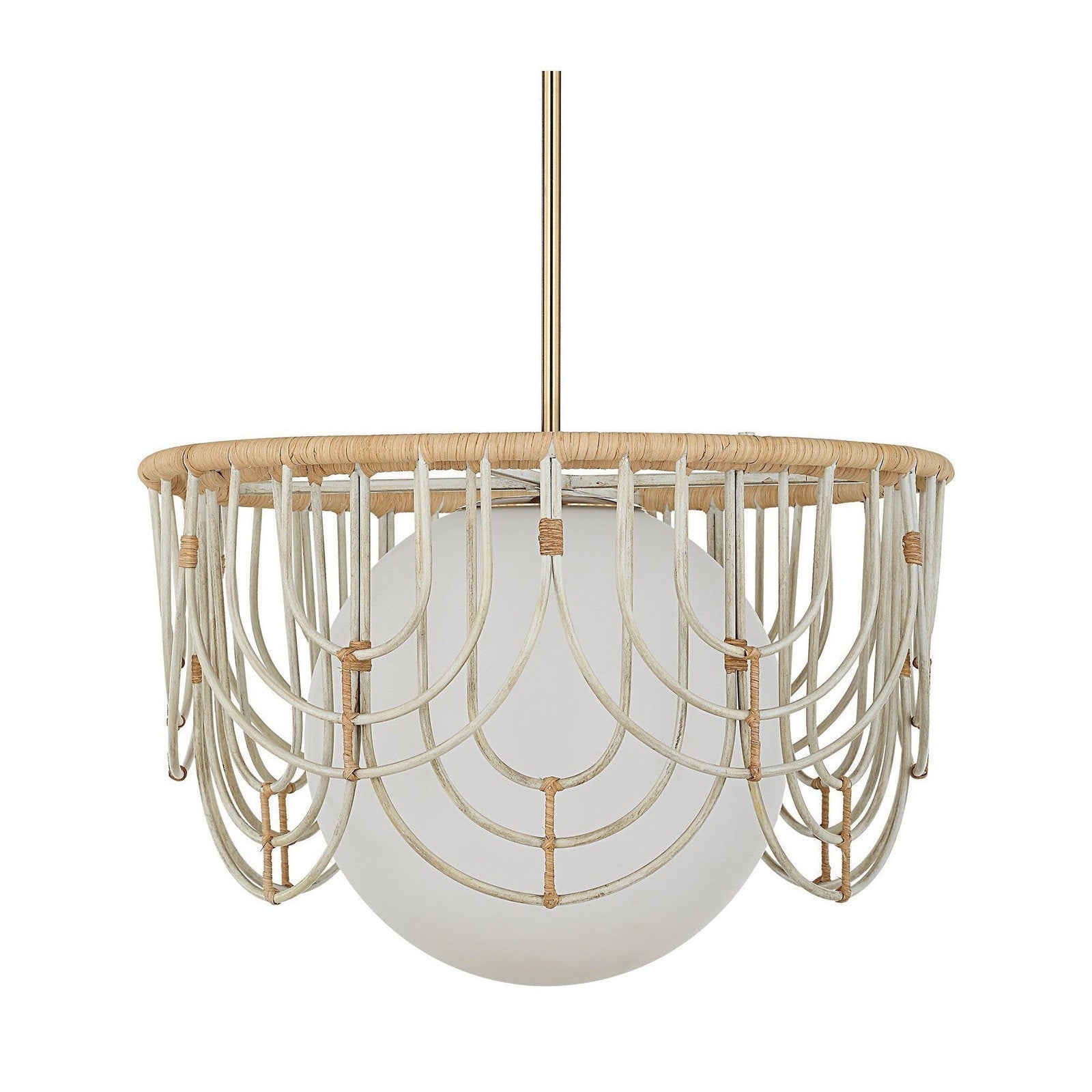 Uttermost Arches 1 Light Rattan Pendant