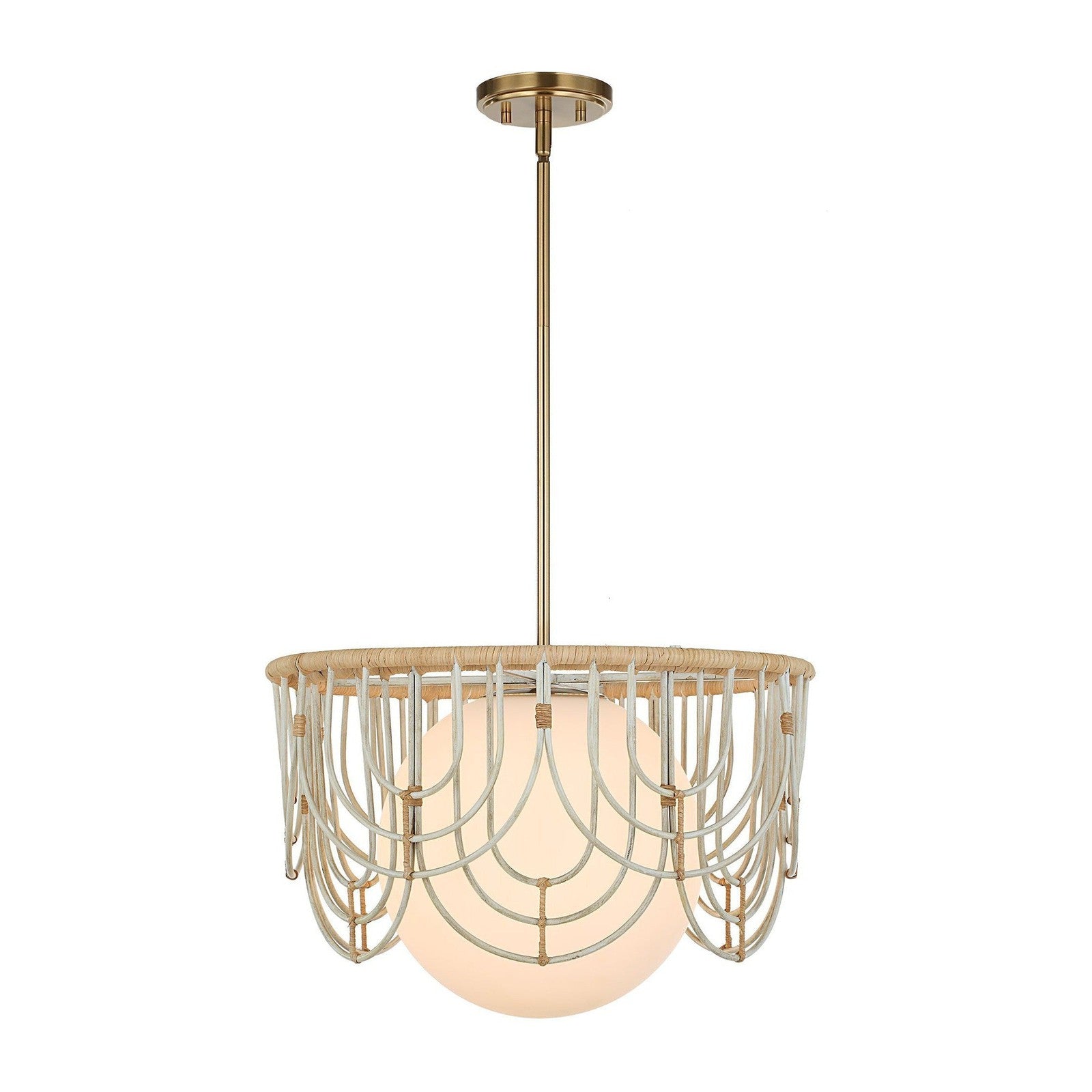Uttermost Arches 1 Light Rattan Pendant