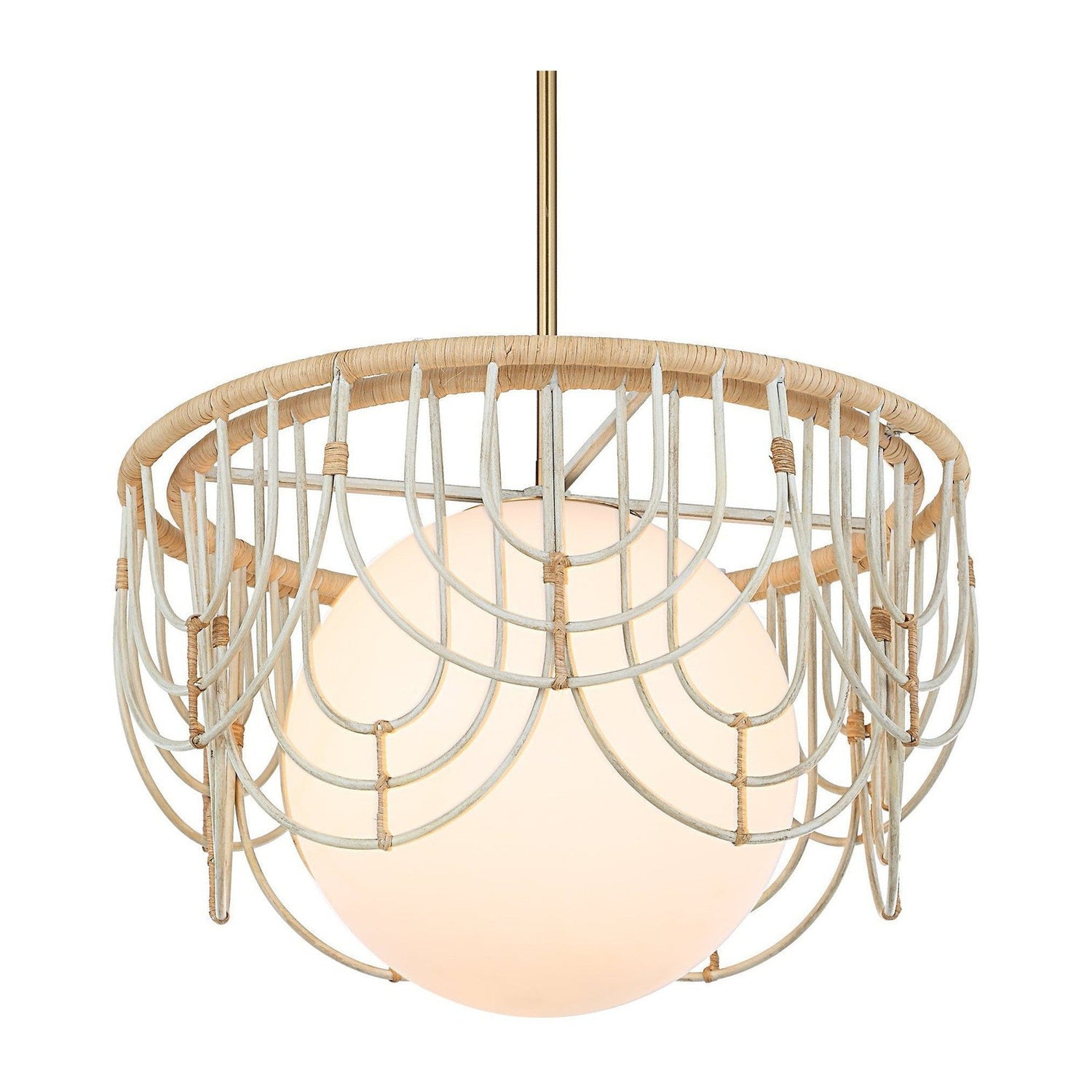 Uttermost Arches 1 Light Rattan Pendant