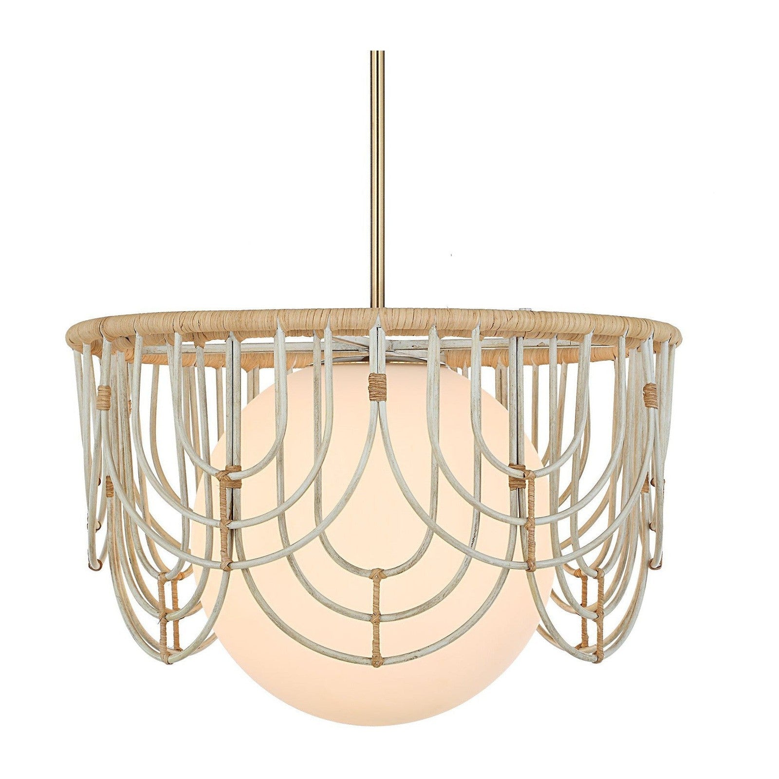 Uttermost Arches 1 Light Rattan Pendant