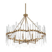 Uttermost Crystal Stick 8 Light Brass Chandelier
