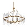 Uttermost Crystal Stick 8 Light Brass Chandelier