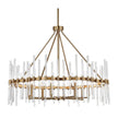 Uttermost Crystal Stick 8 Light Brass Chandelier