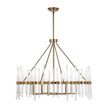 Uttermost Crystal Stick 8 Light Brass Chandelier