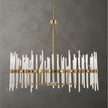 Uttermost Crystal Stick 8 Light Brass Chandelier