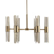 Uttermost Cret 12 Light Brass Chandelier