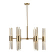 Uttermost Cret 12 Light Brass Chandelier