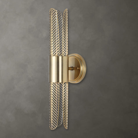 Uttermost Cret 2 Light Led Brass Sconce