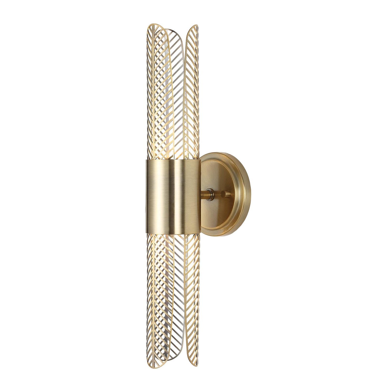 Uttermost Cret 2 Light Led Brass Sconce