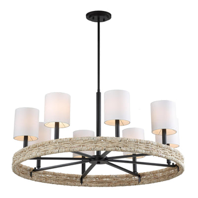 Uttermost Faiyam 8 Light Rattan Chandelier