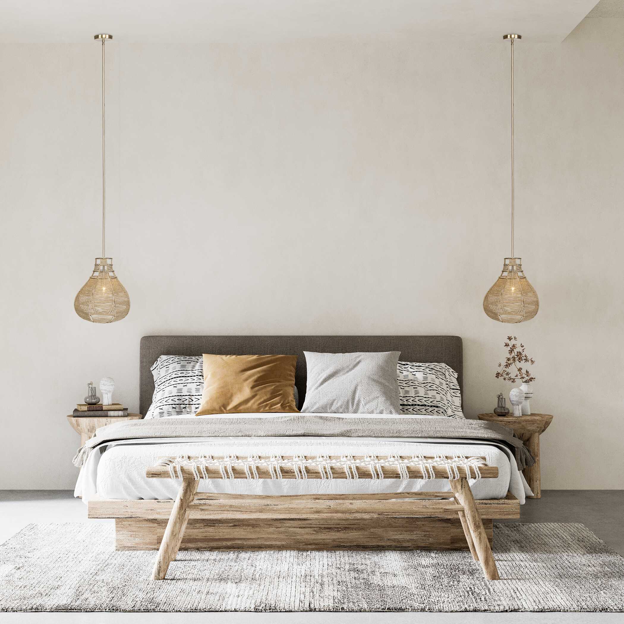 Uttermost Hestia 1 Light Natural Rope Pendant