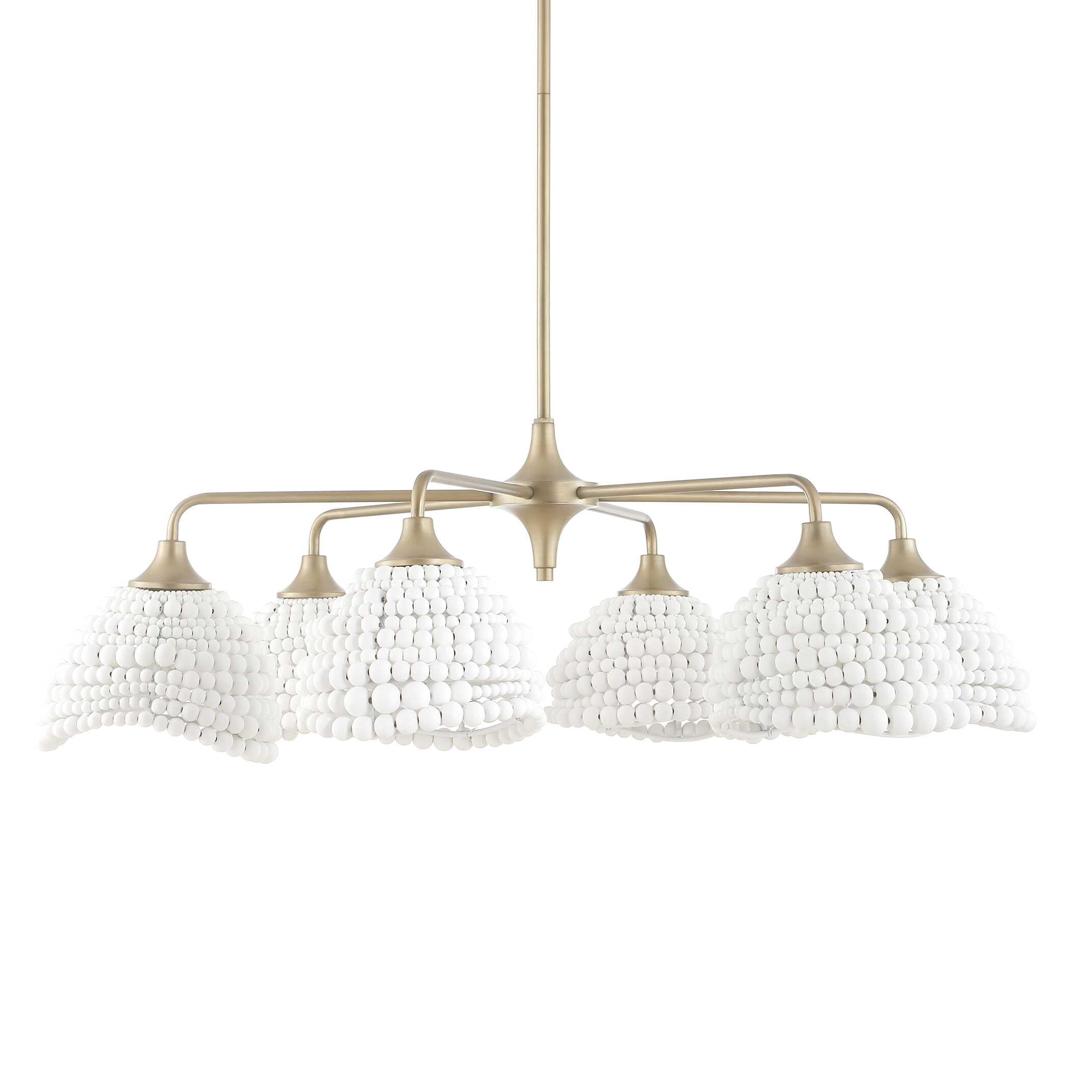 Uttermost Biddeford White Beaded Pendant