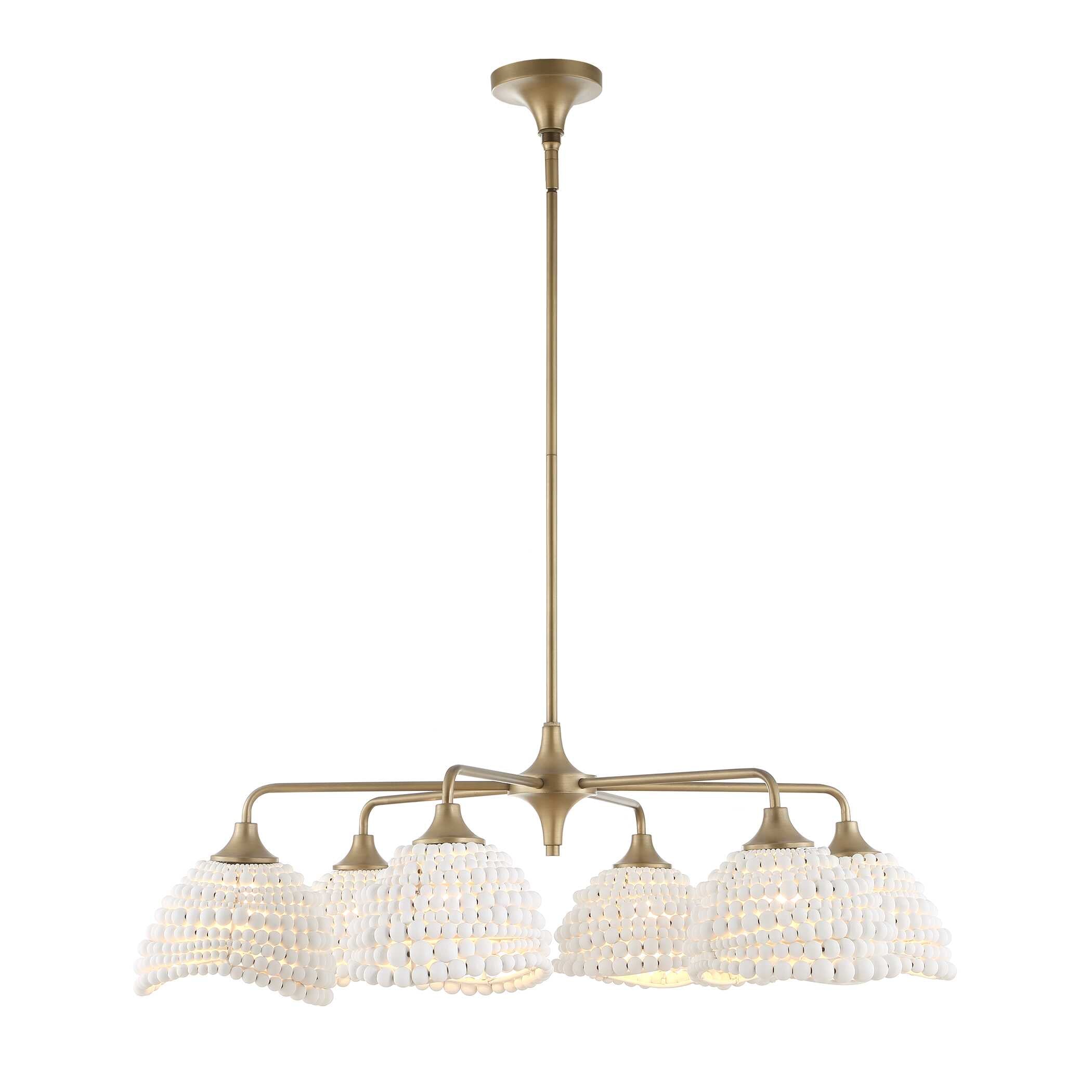 Uttermost Biddeford White Beaded Pendant