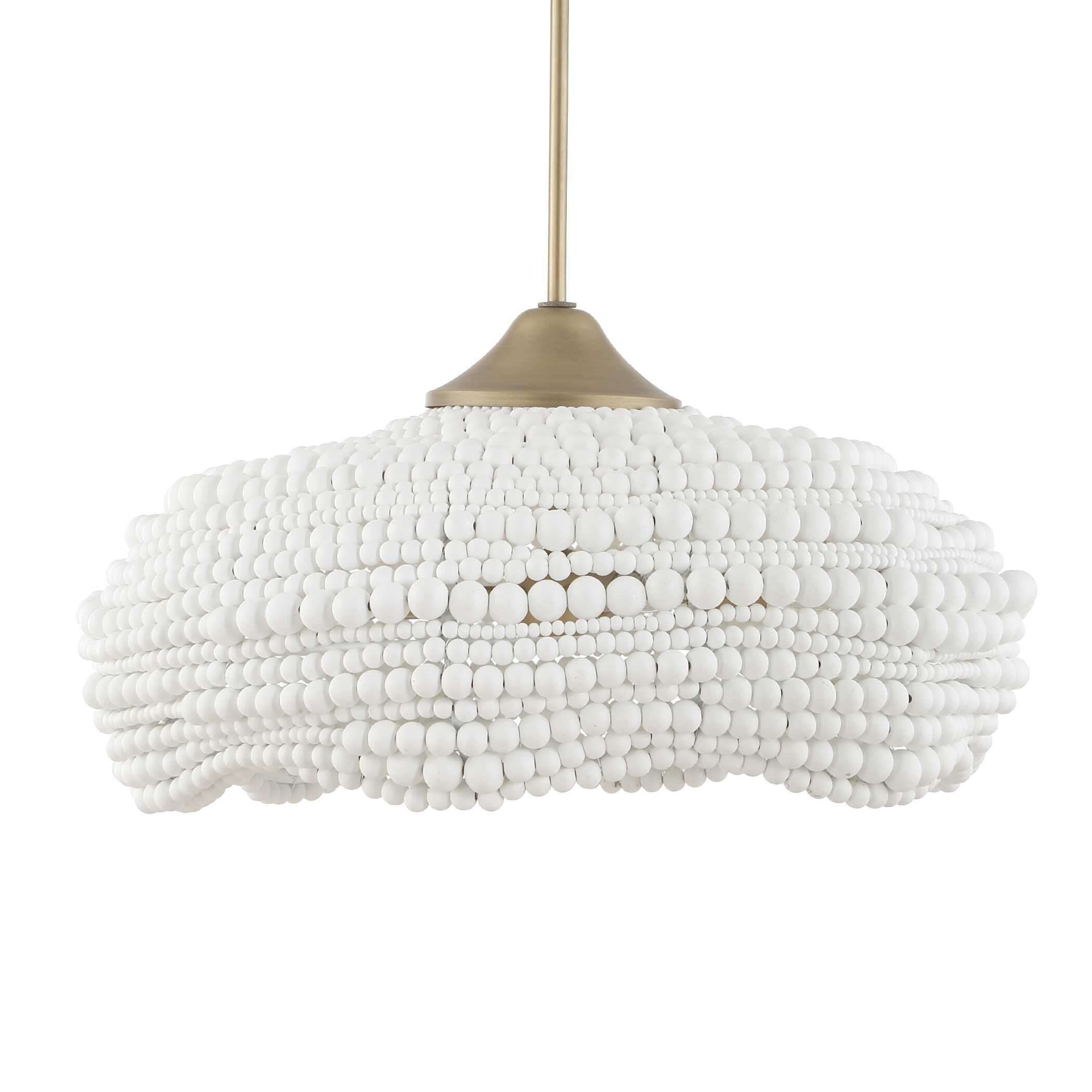 Uttermost Biddeford White Beaded Pendant
