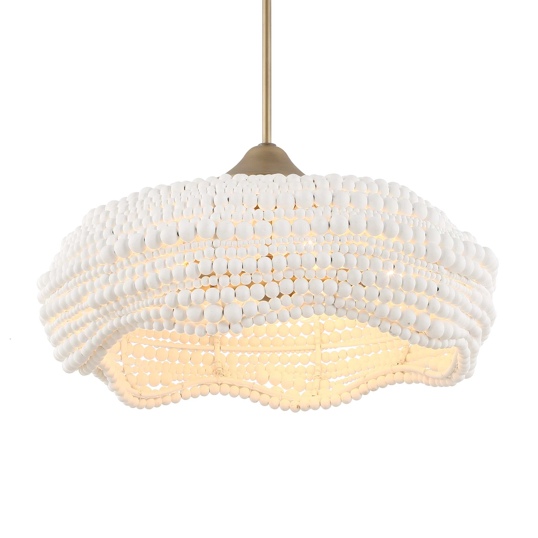 Uttermost Biddeford White Beaded Pendant