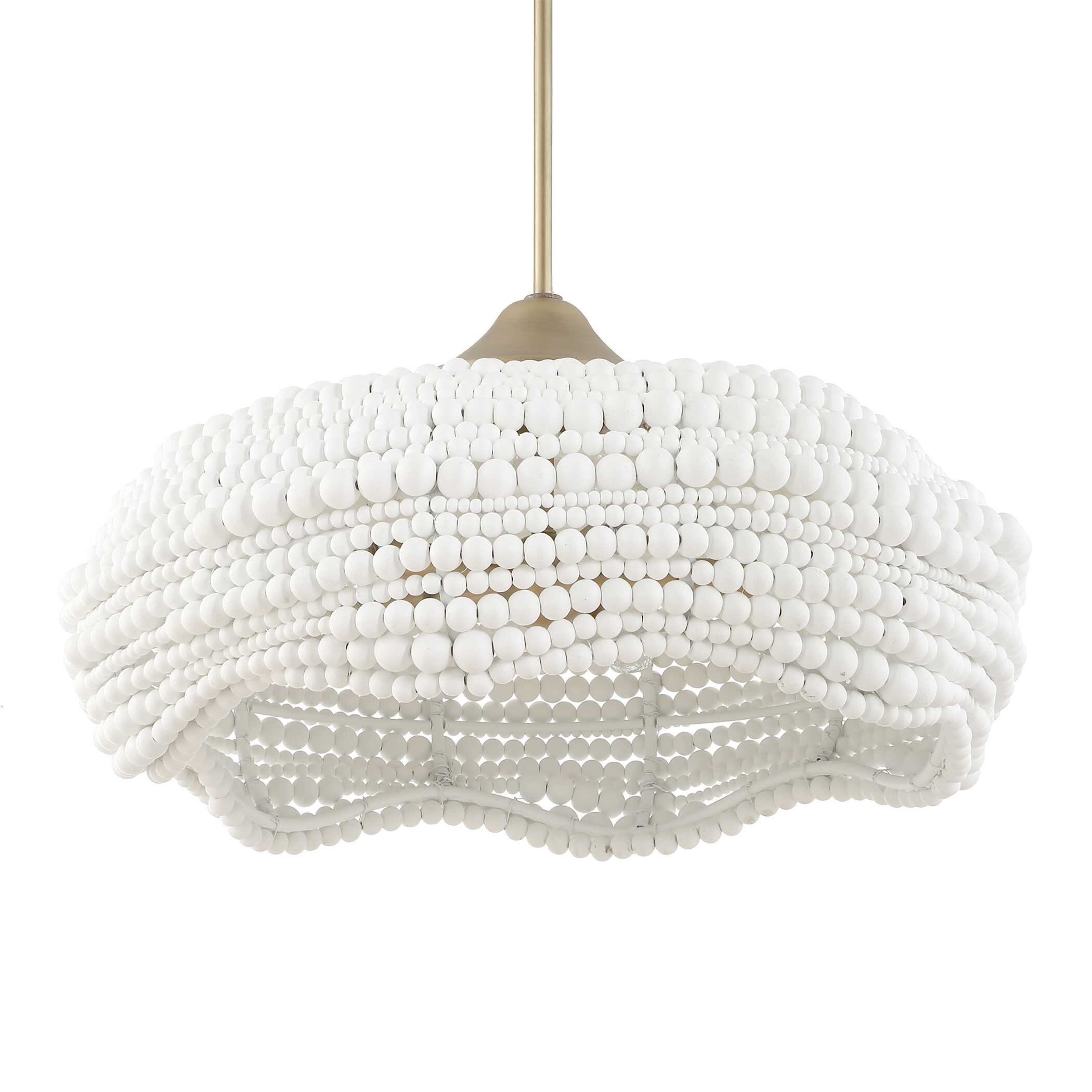 Uttermost Biddeford White Beaded Pendant