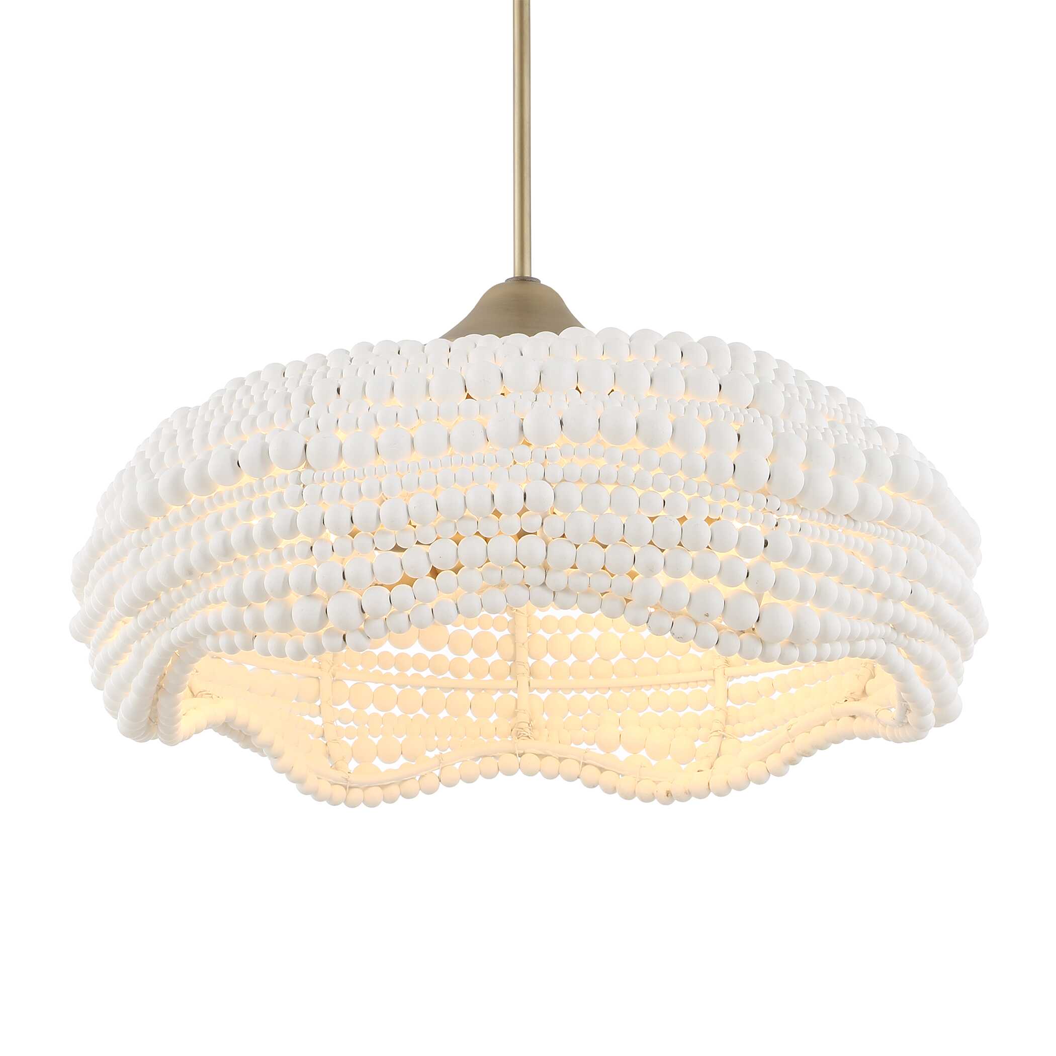 Uttermost Biddeford White Beaded Pendant