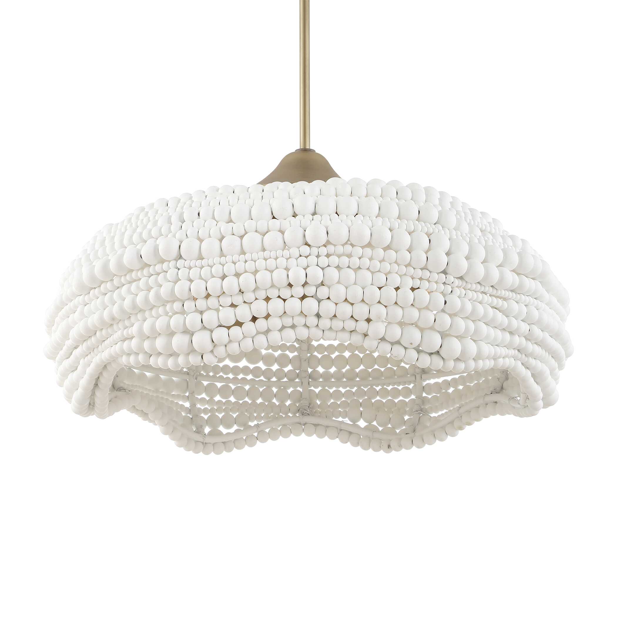 Uttermost Biddeford White Beaded Pendant