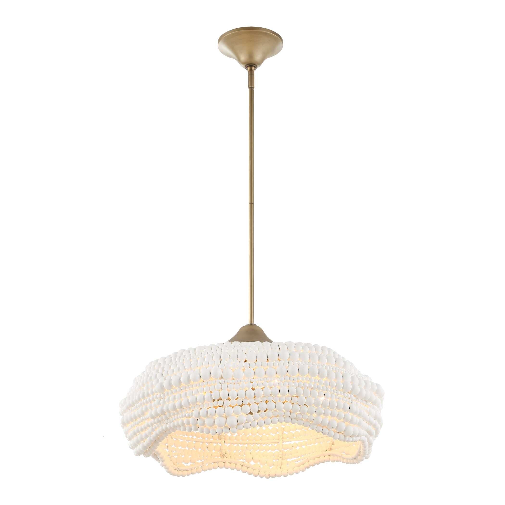 Uttermost Biddeford White Beaded Pendant