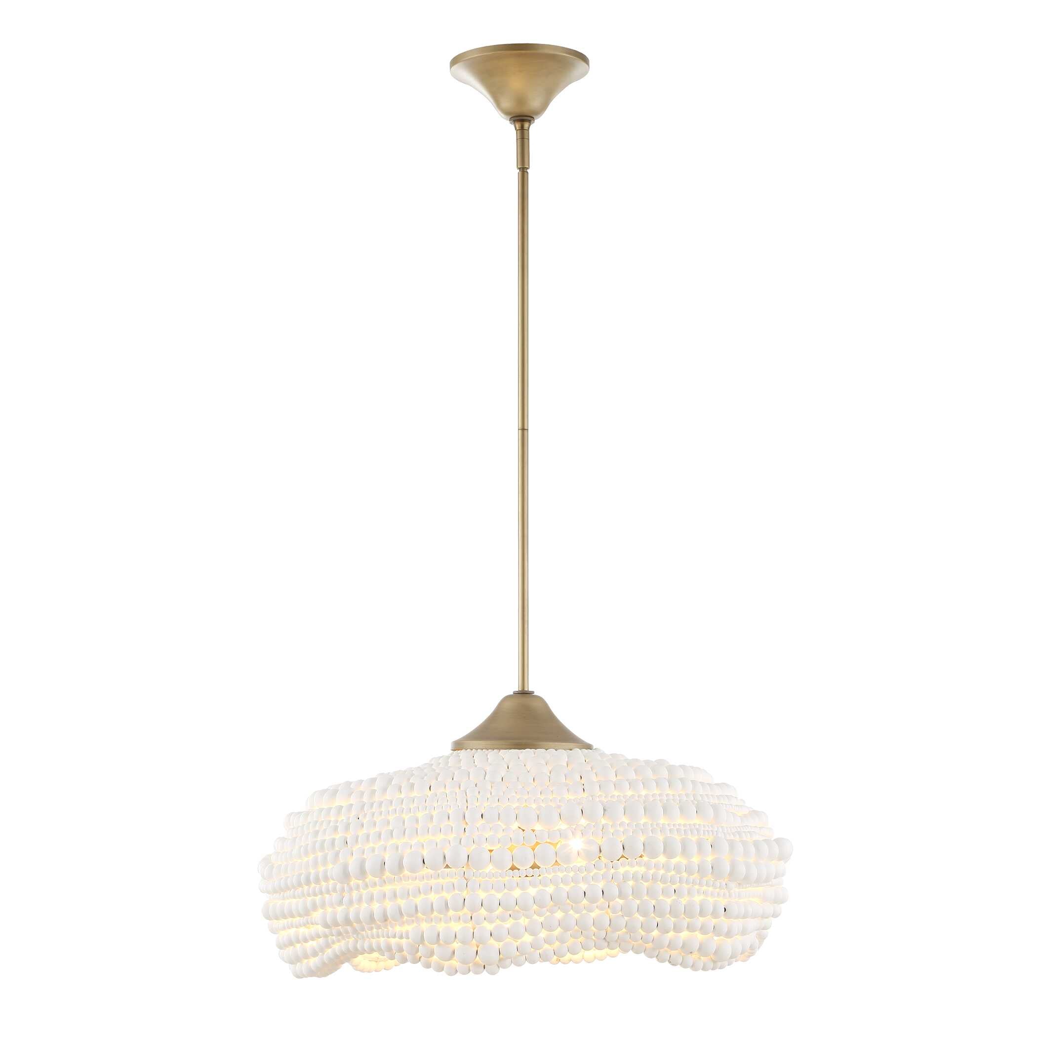 Uttermost Biddeford White Beaded Pendant
