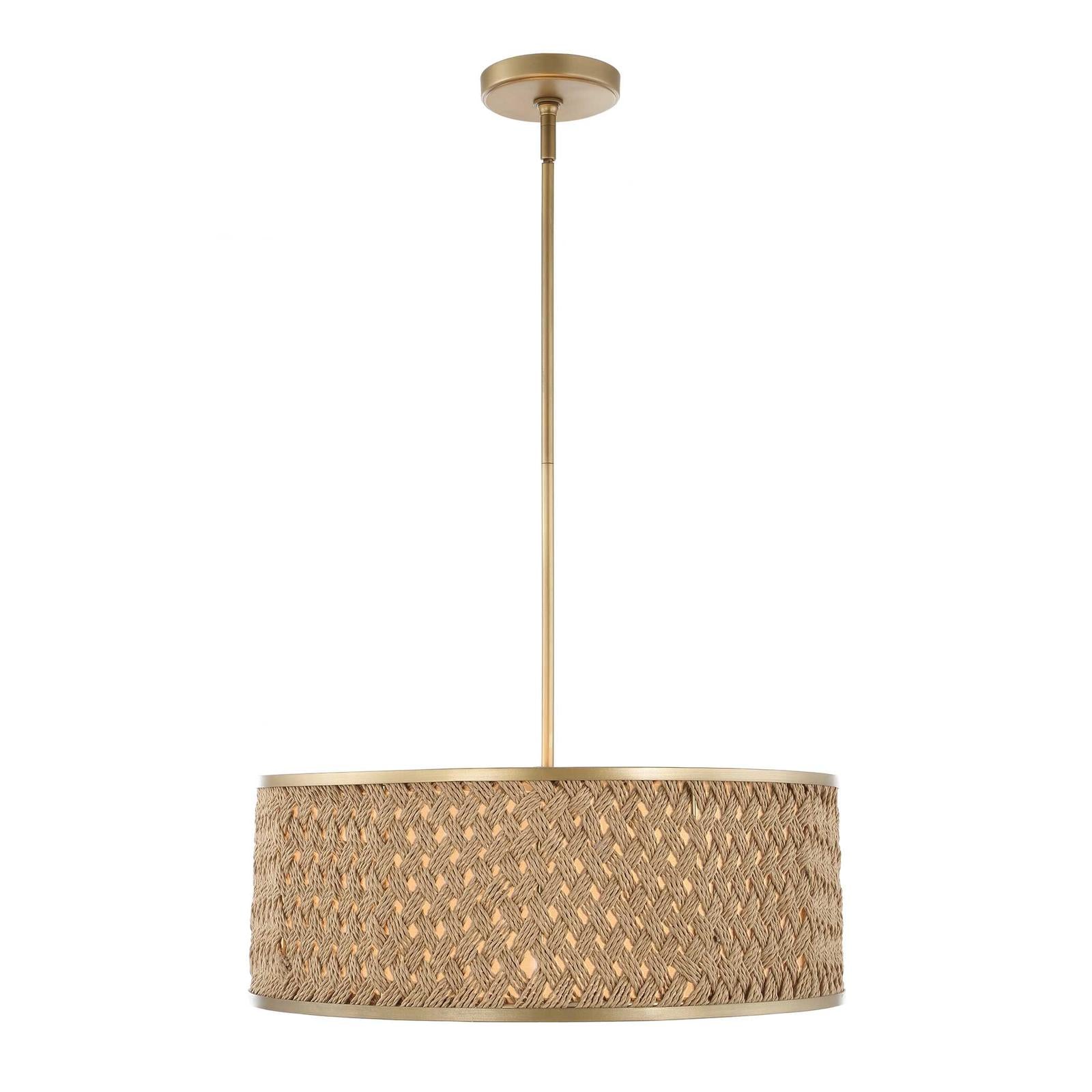 Uttermost Pinchot 4 Light Rattan Drum Pendant