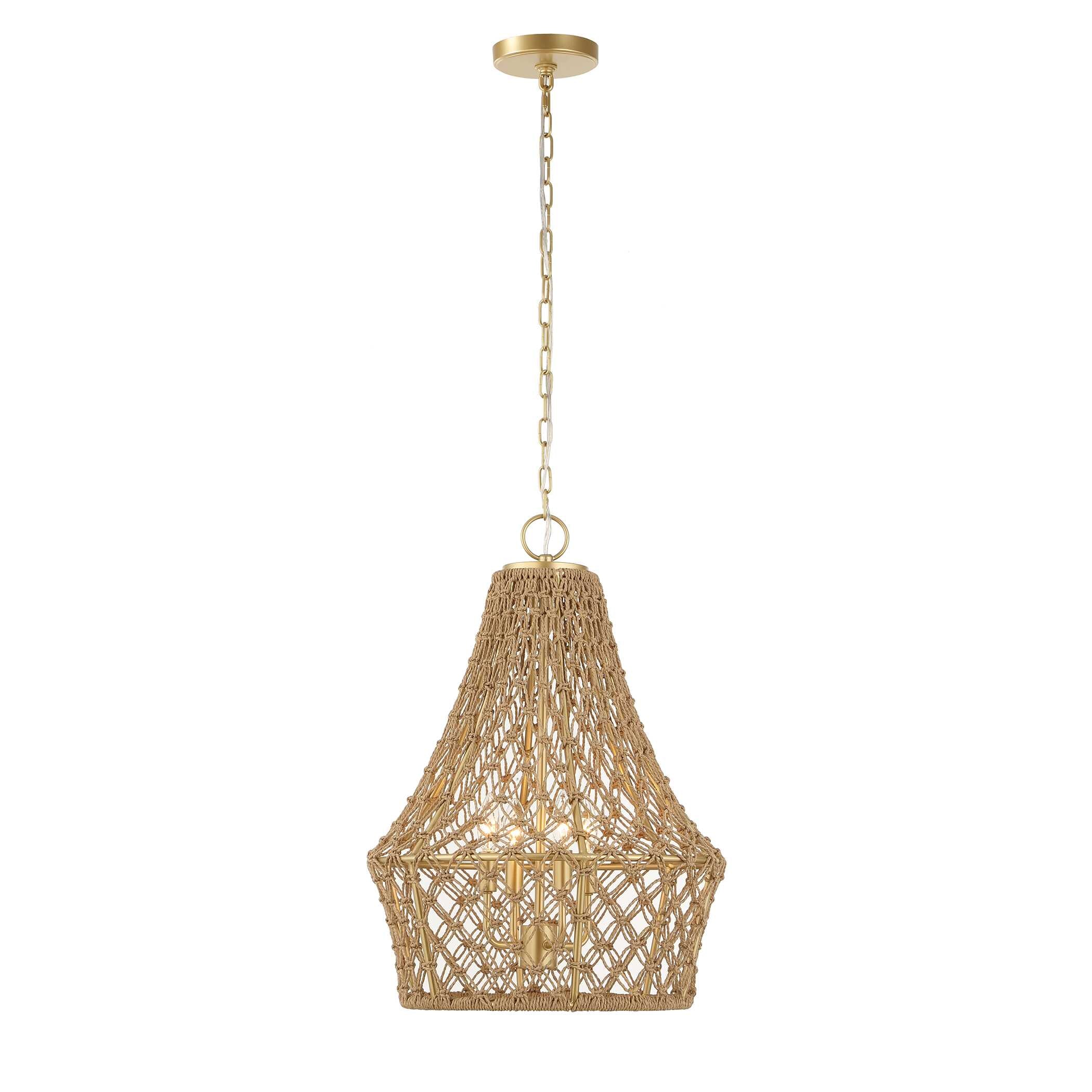 Uttermost Macrame 4 Light Rope Pendant