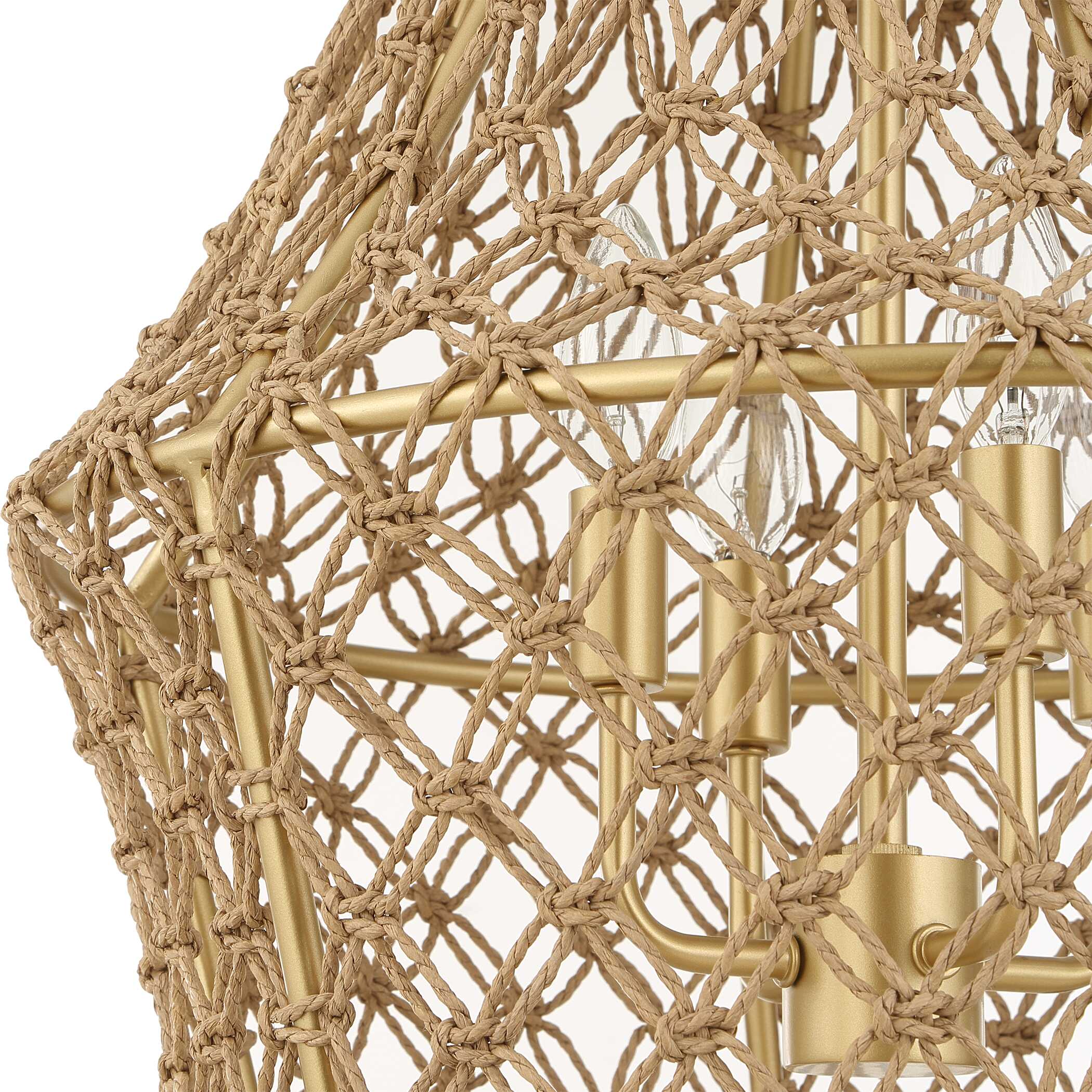 Uttermost Macrame 4 Light Rope Pendant