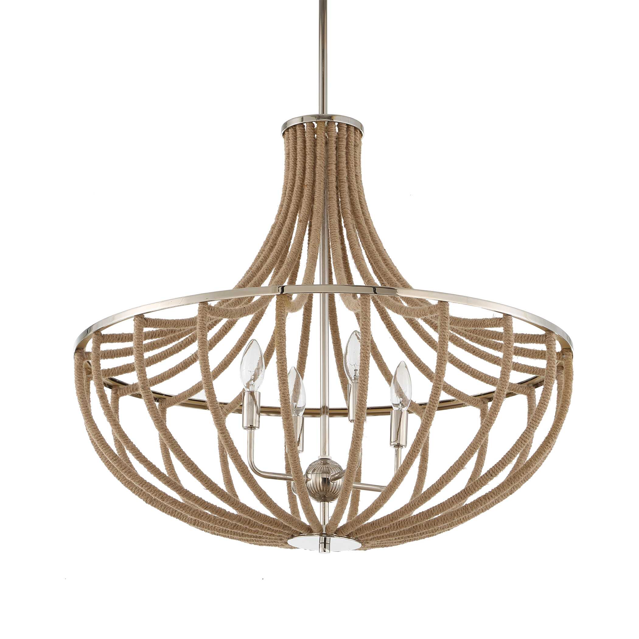 Uttermost Lovelock 4 Light Rope Empire Chandelier