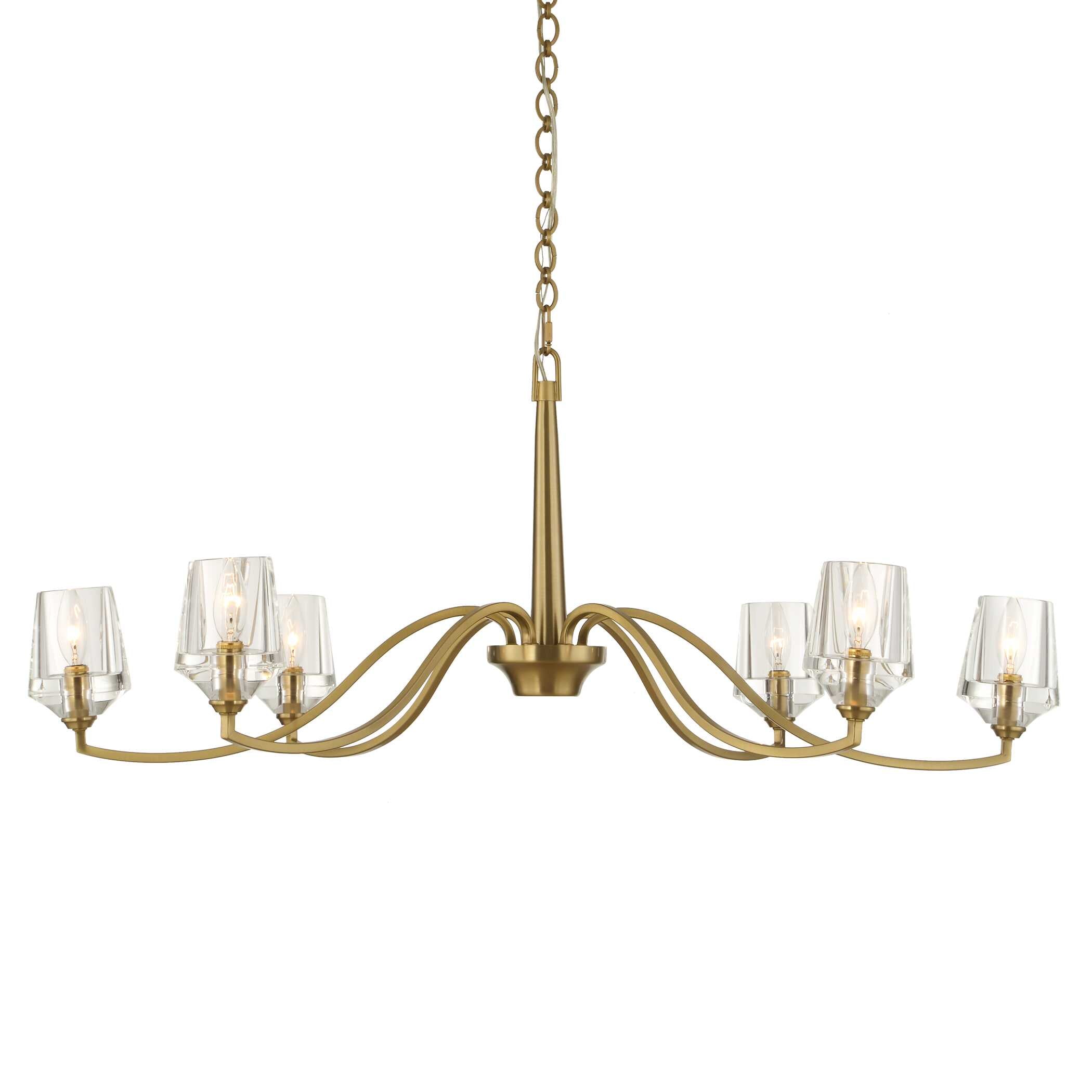 Uttermost Barcelona 6 Light Brass Chandelier