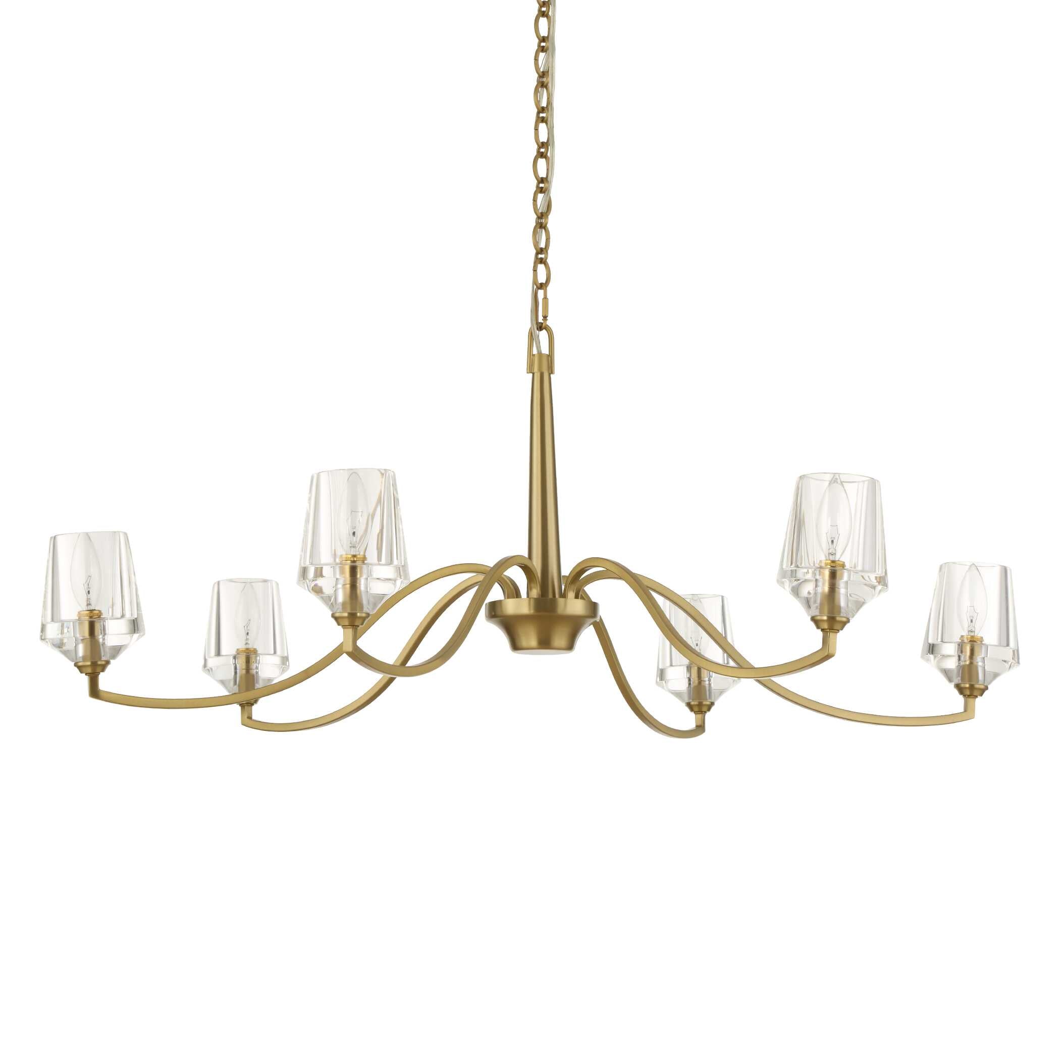 Uttermost Barcelona 6 Light Brass Chandelier
