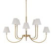 Uttermost Poppins 8 Light Brass Chandelier