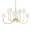 Uttermost Poppins 8 Light Brass Chandelier