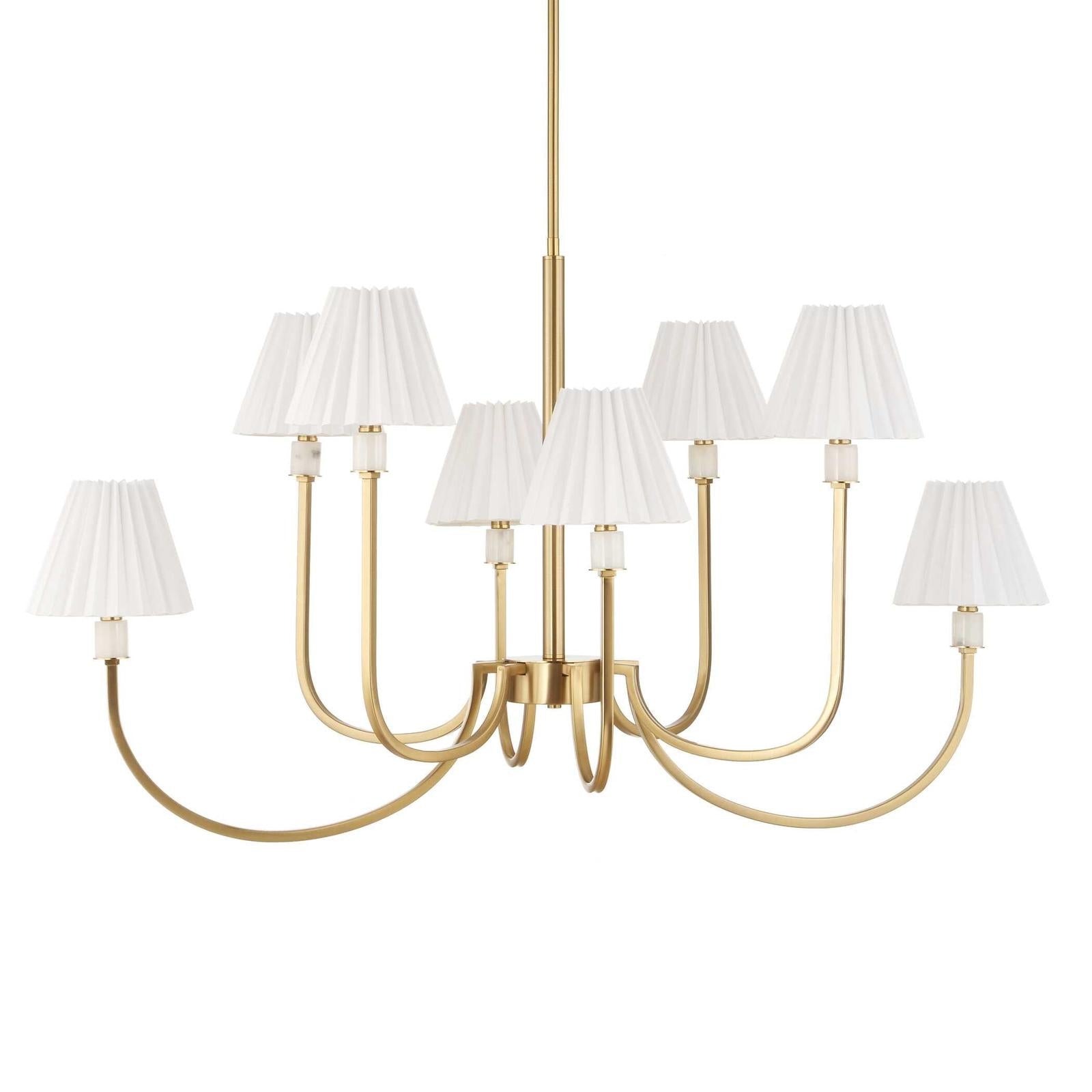 Uttermost Poppins 8 Light Brass Chandelier