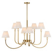 Uttermost Poppins 8 Light Brass Chandelier