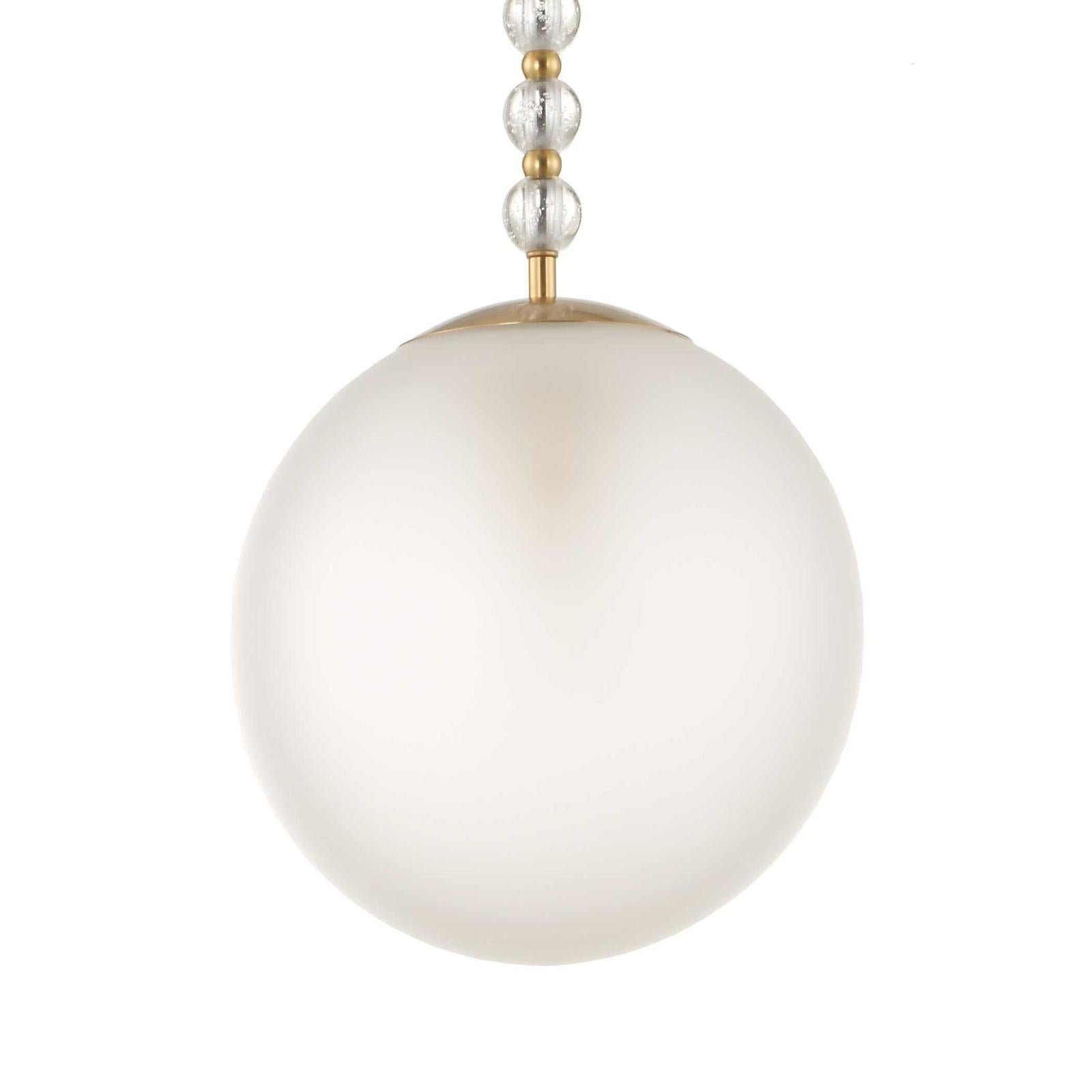 Uttermost Ripple 1 Light Frost Glass Pendant
