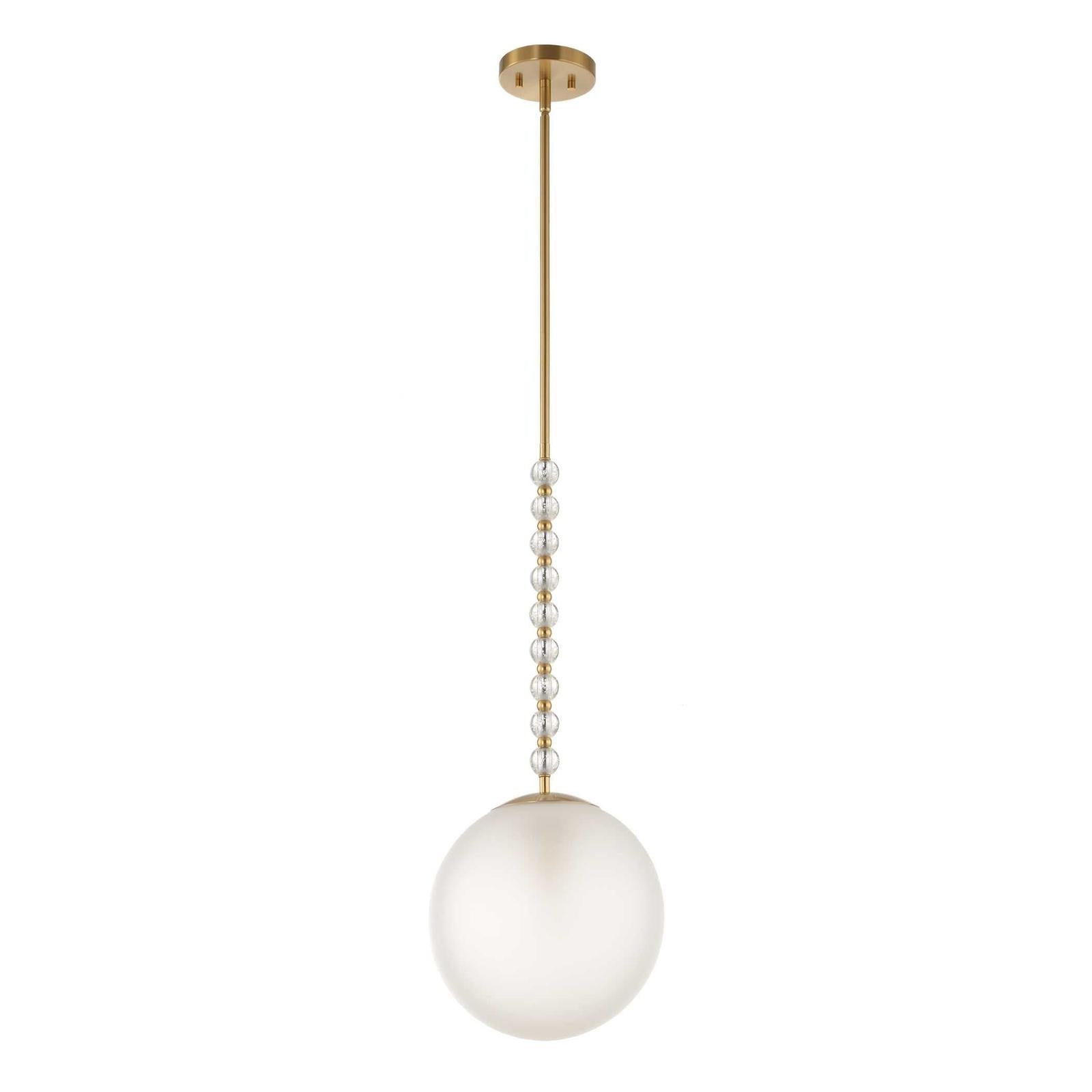 Uttermost Ripple 1 Light Frost Glass Pendant