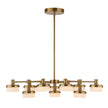 Uttermost Wedge 12 Lt LED Brass Chandelier