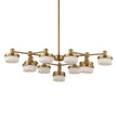 Uttermost Wedge 12 Lt LED Brass Chandelier