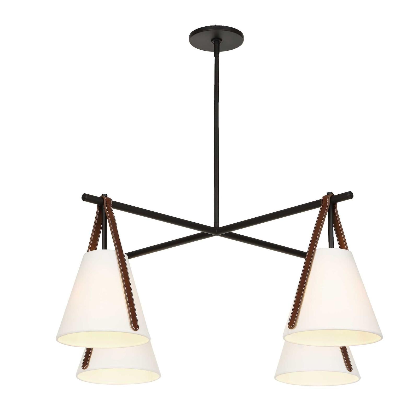 Uttermost Reins Accent Straps 4 Light Chandelier