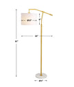 Modern Accents Marble Foot Horizontal Floor Lamp