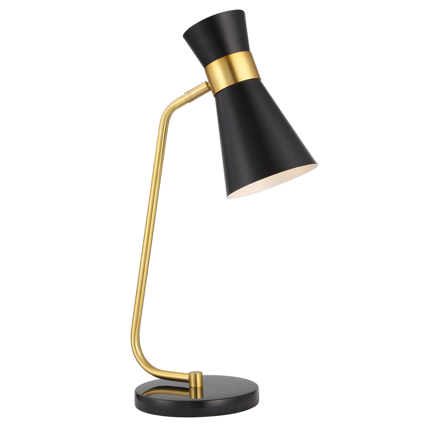 Modern Accents Unique Design Metal Cone-Shaped Desk Lamp