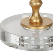 Modern Accents Elegant Metal Body Round Crystal Base Table Lamp - Set of 2
