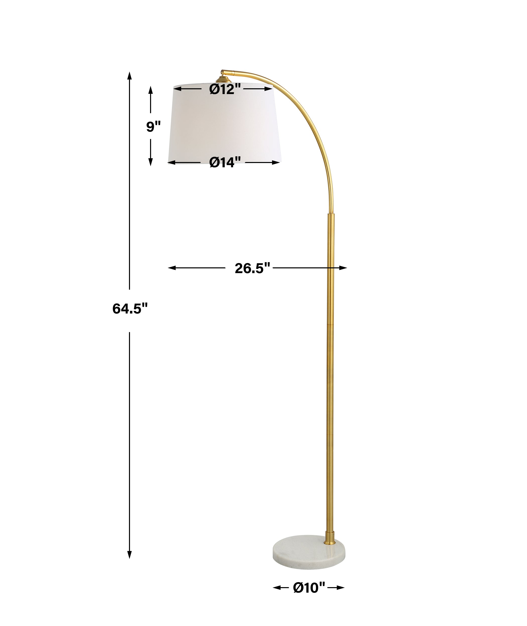 Modern Accents Metal Arc Floor Lamp